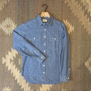 Taylor Stitch The California Chambray Blue Button Down Long Sleeve Shirt